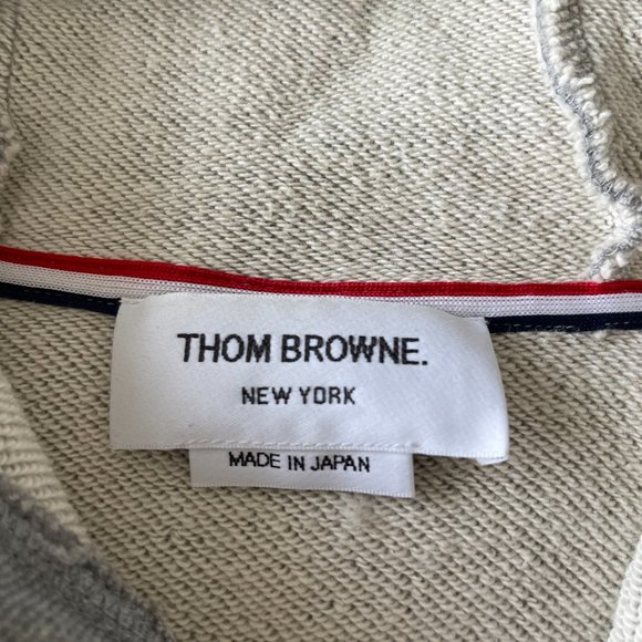 THOM BROWNE Gray 4-Bar Hoodi - Picture 4 of 6